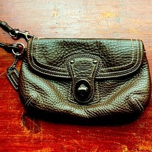 Coach Wristlet - Brown with Mauve Interior - Gently Used